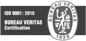 Logotipo del certificado ISO 9001:2015 que acredita la gestión de calidad en Sugrapack